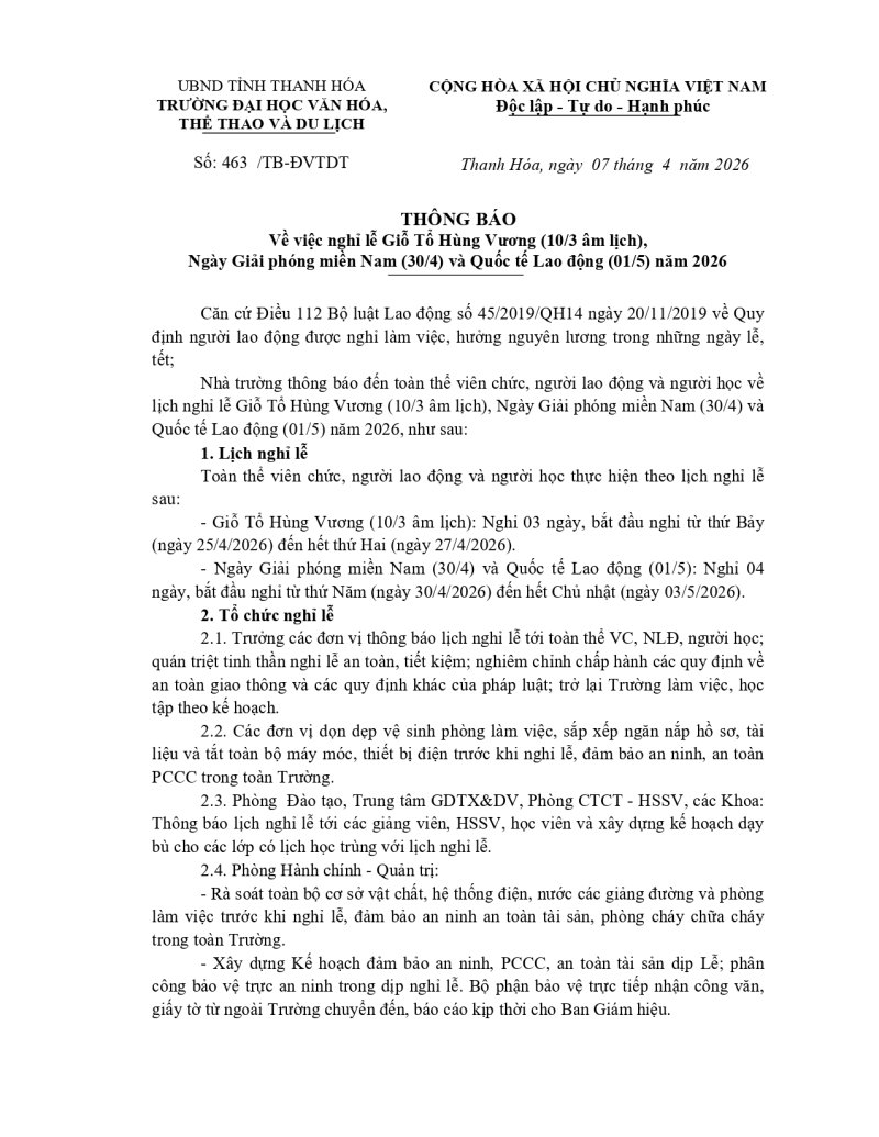Th&ocirc;ng b&aacute;o nghỉ Lễ 10.3AL v&agrave; 30.4 - 01.5.2026_page-0001.jpg